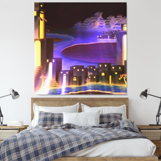 "Eerste Openbaring" - cryptische mysterieuze kunst Canvas Afdruk (Insitu (Slaapkamer))