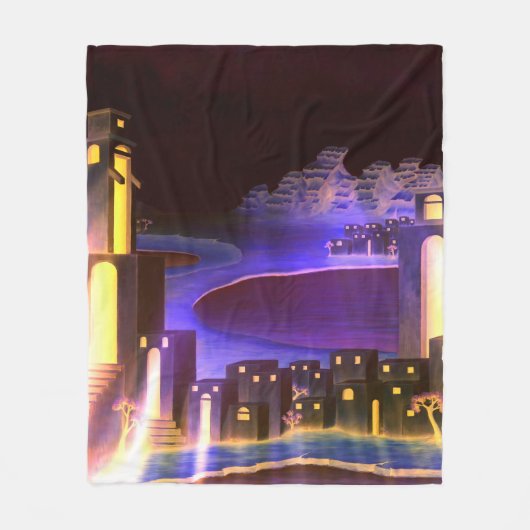 "Eerste Openbaring" - cryptische mysterieuze kunst Fleece Deken (Voorkant)