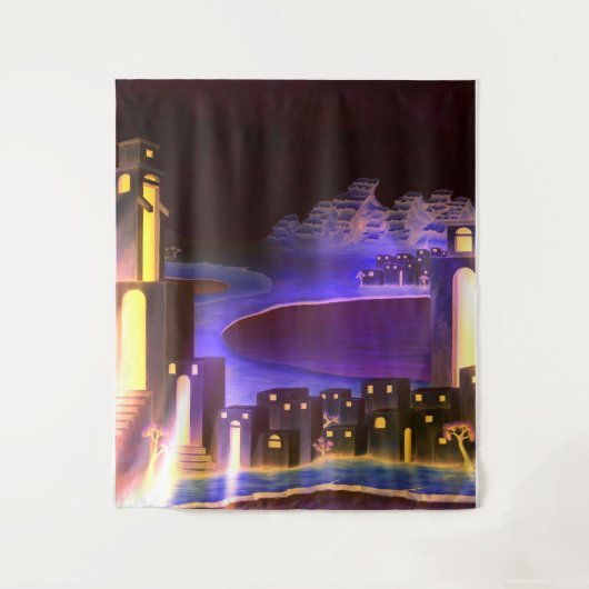 "Eerste Openbaring" - cryptische mysterieuze kunst Wandkleed (Voorkant)