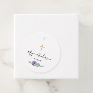 Eerste Paarse en goudkleurige goudsmeuigmerken van Bedankjes Labels