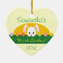 Eerste Pasen die Bunny Personalized Ornament zoeke