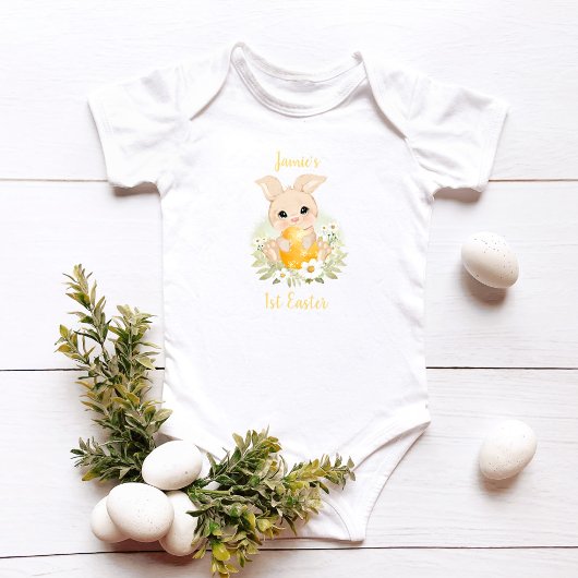 Eerste Pasen gepersonaliseerde Unisex Baby-badpak Romper