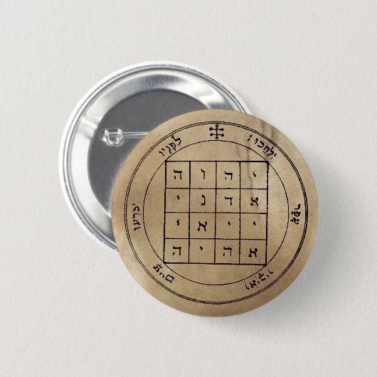 Eerste Pentacle van de Button van Saturnus (Voorkant /achterkant)