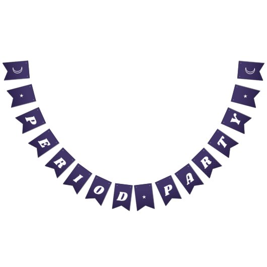 Eerste Periode Leuk Donker Paarse Groovy Lettering Vlaggetjes (Alle)