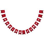 Eerste Periode Leuk Donkerrood Groovy Lettering Vlaggetjes (Alle)