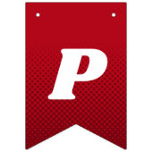 Eerste Periode Leuk Donkerrood Groovy Lettering Vlaggetjes (Derde vlag)