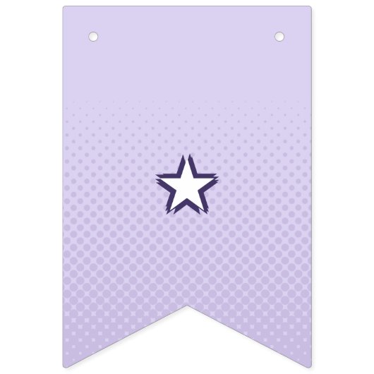 Eerste Periode Leuke Lavendel Paarse Funky Letteri Vlaggetjes (Tweede vlag)