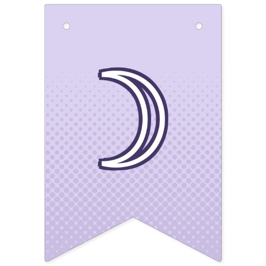 Eerste Periode Leuke Lavendel Paarse Funky Letteri Vlaggetjes (Eerste vlag)