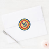 Eerste plaats Lint Winnaar Ronde Sticker (Envelop)