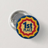 Eerste plaats Ribbon Winner Badge Ronde Button 3,2 Cm (Voorkant /achterkant)