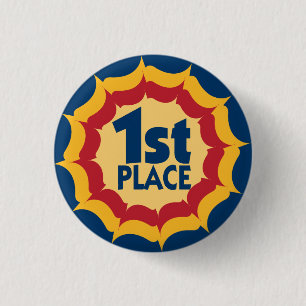 Eerste plaats Ribbon Winner Badge Ronde Button 3,2 Cm
