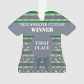 Eerste plaats Ugly Christmas Sweater Contest Winna Ornament (voorkant)