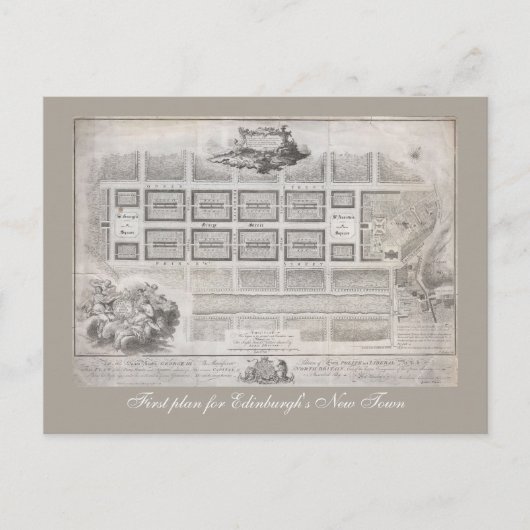 Eerste plan van New Town in Edinburgh Briefkaart (Voorkant)