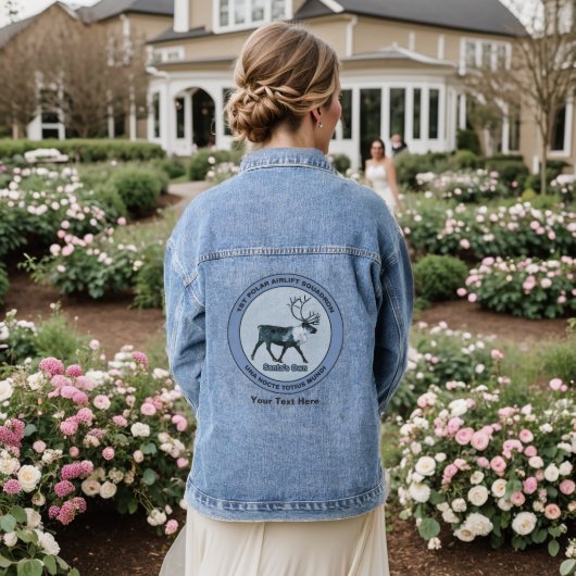 Eerste Polar Airlift Sqdn - Ondergedompeld Denim Jacket (Huwelijk Achterkant)