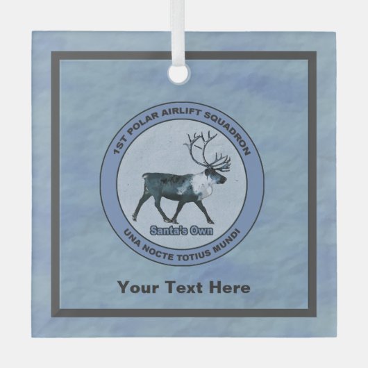 Eerste Polar Airlift Sqdn - Ondergedompeld Glas Ornament (Voorkant)