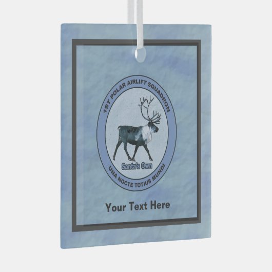 Eerste Polar Airlift Sqdn - Ondergedompeld Glas Ornament (Voorkant Rechts)