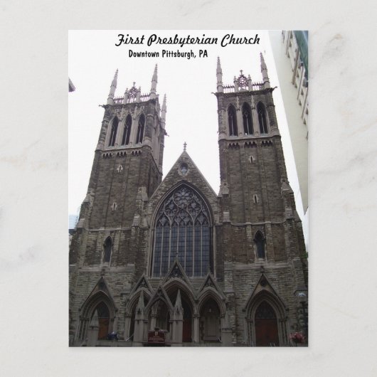 Eerste presbyteriaanse kerk briefkaart (Voorkant)