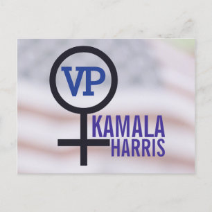 Eerste President Kamala Harris VP Briefkaart