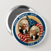 Eerste President vrouw 2016 Ronde Button 4,0 Cm (Voorkant /achterkant)