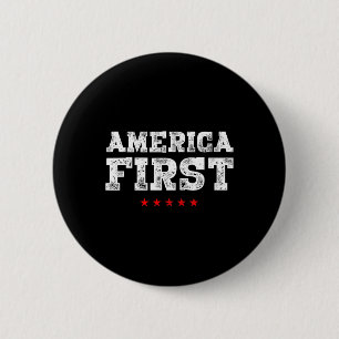 Eerste Pro-Trump Mannen Vrouwen Ronde Button 5,7 Cm