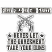 Eerste regel van het Pistool Veiligheid 2e wijzigi Sticker (Voorkant)