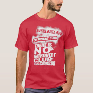 Eerste regel van introverte club Er is geen introv T-shirt