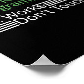 Eerste regel van programmameercodering poster (Hoek)