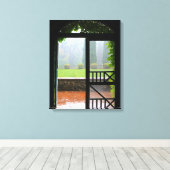 Eerste Regen, Ivy en baksteen verpakt Canvas (Insitu (Houten vloer))