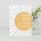 Eerste reis rond de Sun Boho Sunshine verjaardag i Kaart (Staand voorkant)