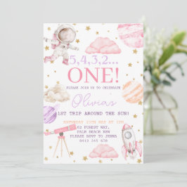 Eerste reis rond de Sun Girl Space 1e verjaardag Kaart