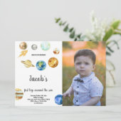 Eerste reis rond de uitnodiging van de zondag (Staand voorkant)