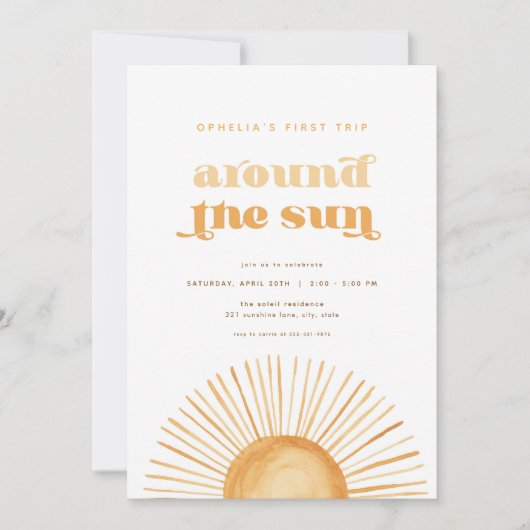 Eerste reis rond de uitnodiging van de zondag (Voorkant)