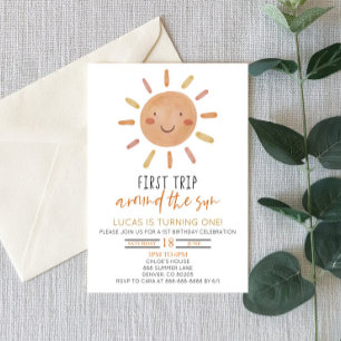 Eerste reis rond de Zon 1e verjaardag Kaart