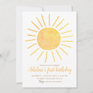 Eerste reis rond de zon 1e verjaardag Schattige Kaart