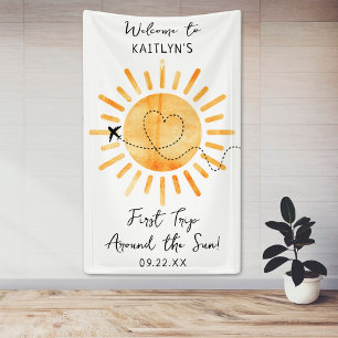 Eerste reis rond de zon 1st Birthday Welkom Spandoek
