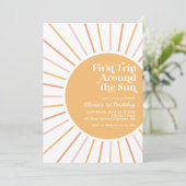 Eerste reis rond de zon Boho Sunshine verjaardag Kaart (Staand voorkant)