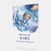 Eerste reis rond de zon Buitenruimte Welkom Acryl Bord (Hoek)