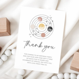 Eerste reis rond de zon Dank je Bedankkaart