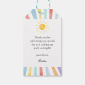 Eerste reis rond de zon Dank u wel Cadeaulabel (Achterkant)