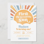 Eerste reis rond de zon kaart (Voorkant)