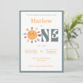 Eerste reis rond de zon kaart (Staand voorkant)