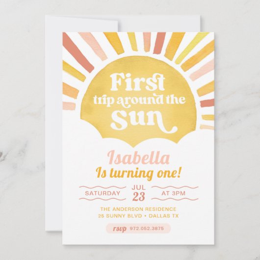 Eerste reis rond de zon kaart (Voorkant)