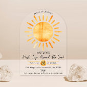 Eerste reis rond de zon op 1 oktober acryl uitnodigingen