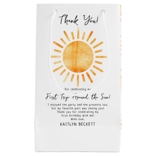 Eerste reis rond de zon op 1 oktober klein cadeauzakje (Voorkant)