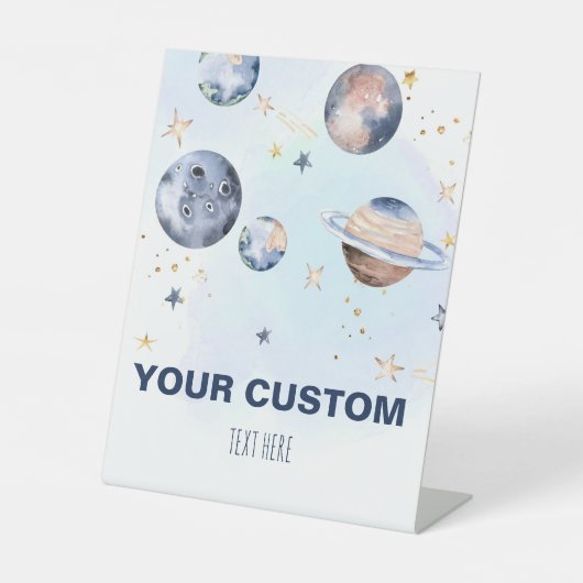 Eerste reis rond de zon reclamebord met voetstuk (Voorkant)