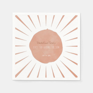 Eerste Reis Rond De Zon Terracotta Zonneschijn Servet