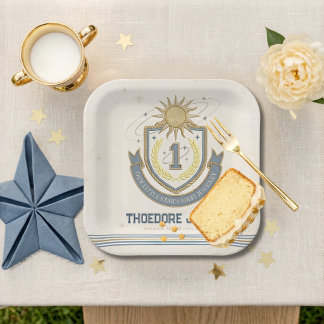 Eerste Reis Rond de Zon Verjaardag Papieren Bordje