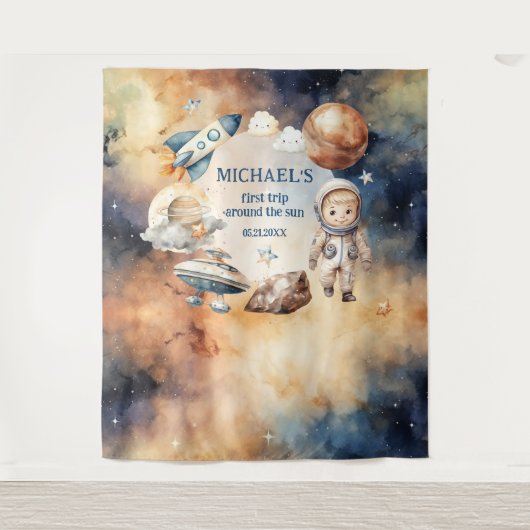 Eerste reis rond de zon wandkleed (Voorkant)