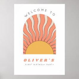 Eerste reis rond de zon Welkomstbord Poster