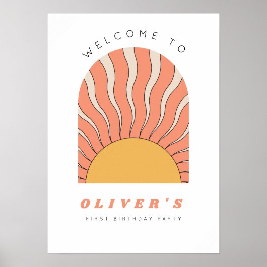 Eerste reis rond de zon Welkomstbord Poster (Voorkant)